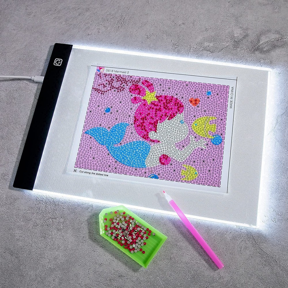 A5 LED Light Box Adjustable Light Table Board Tracing Light for Drawing