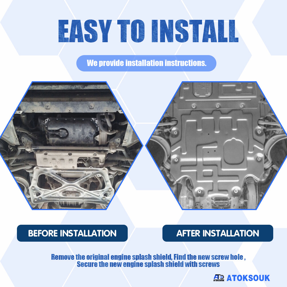 Thick Engine Splash Shield For Audi A6 Gearbox 2012-2018 Front Engine Guard Hard