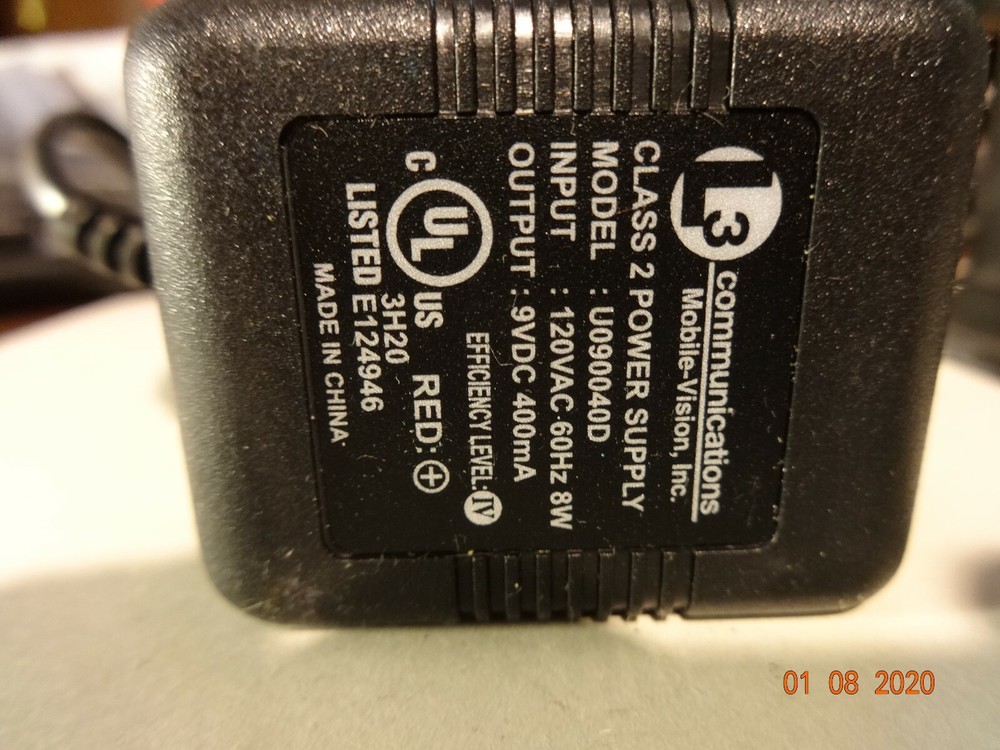 MOBILE VISION VOICE LINK PLUS CHARGING BASE W/ RECTIFIER CHARGING CORD, NIB