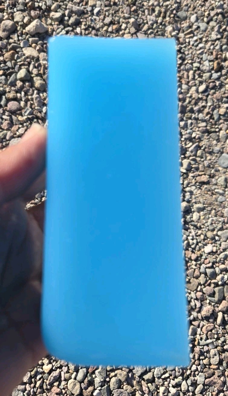 Sky Blue Color Glass Tile Block 4 Slab Cab Bead Flint Knapping Display etc. 1.2#