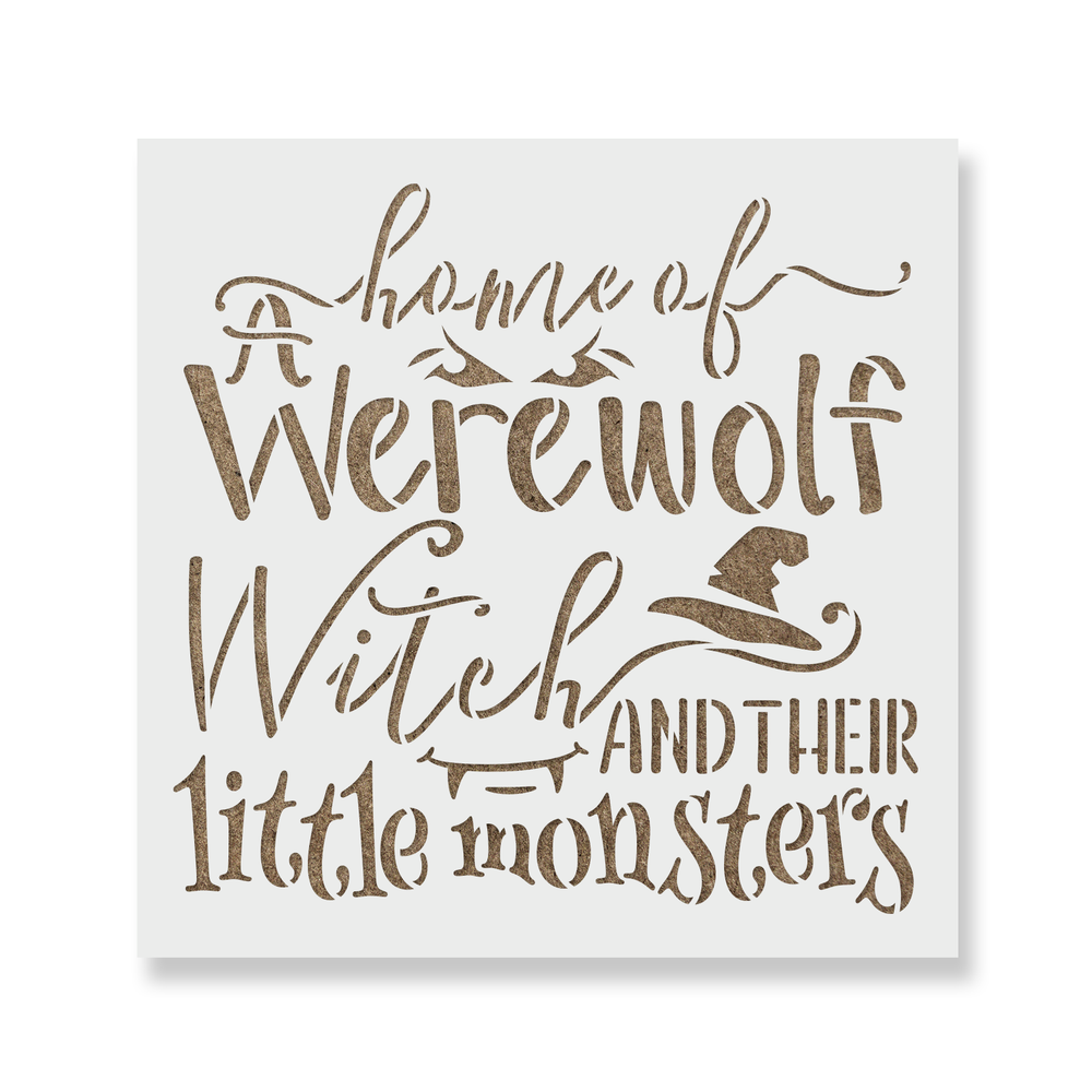 Little Monsters Live Here Stencil - Reusable Stencils for DIY Projects