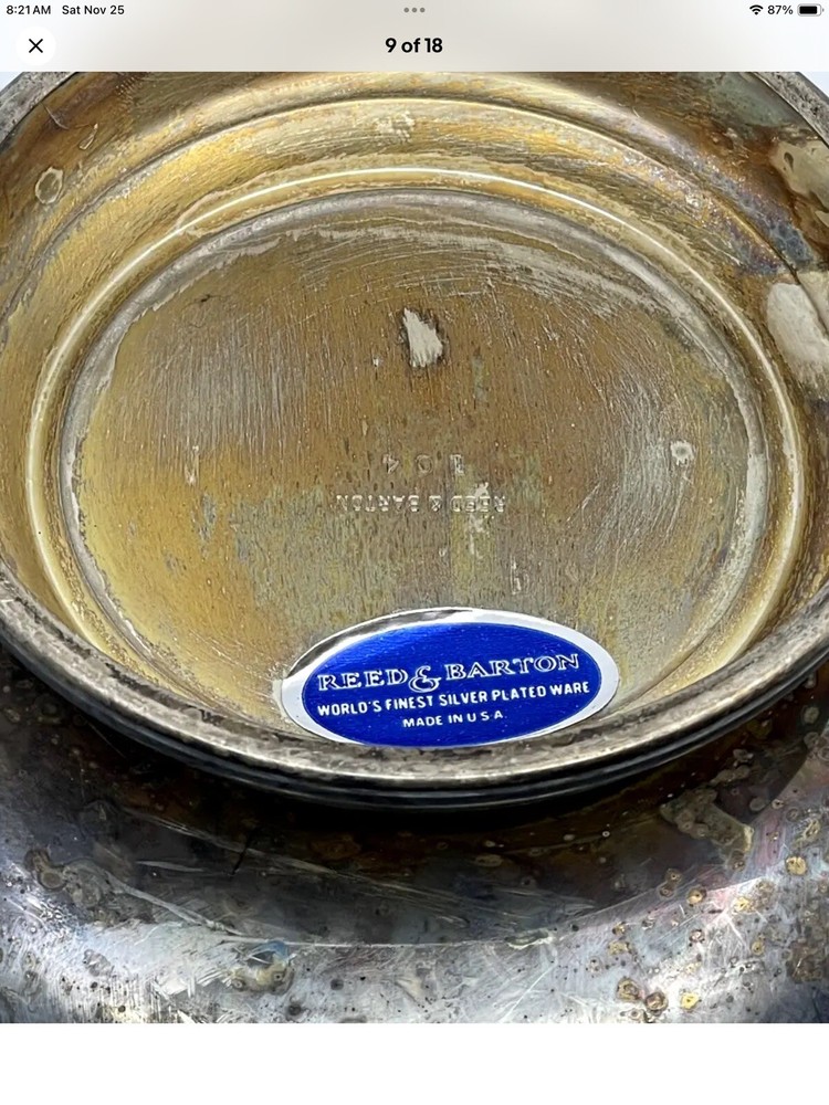 Reed Barton Vtg Silver Plated Steel Serving Set Bowl Plates USA Dining Ware HTF