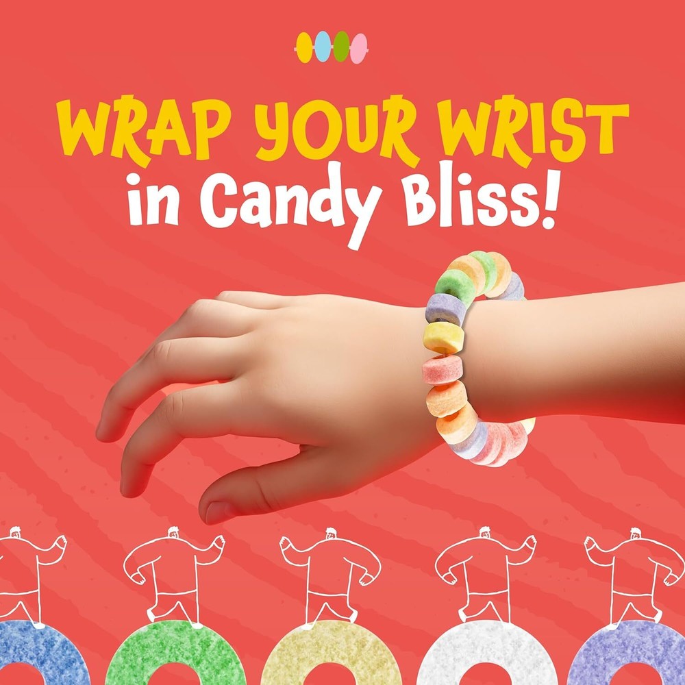 Candy Bracelets - Fruit Flavors, Individually Wrapped, Stretchable- 21 Ounce Bag