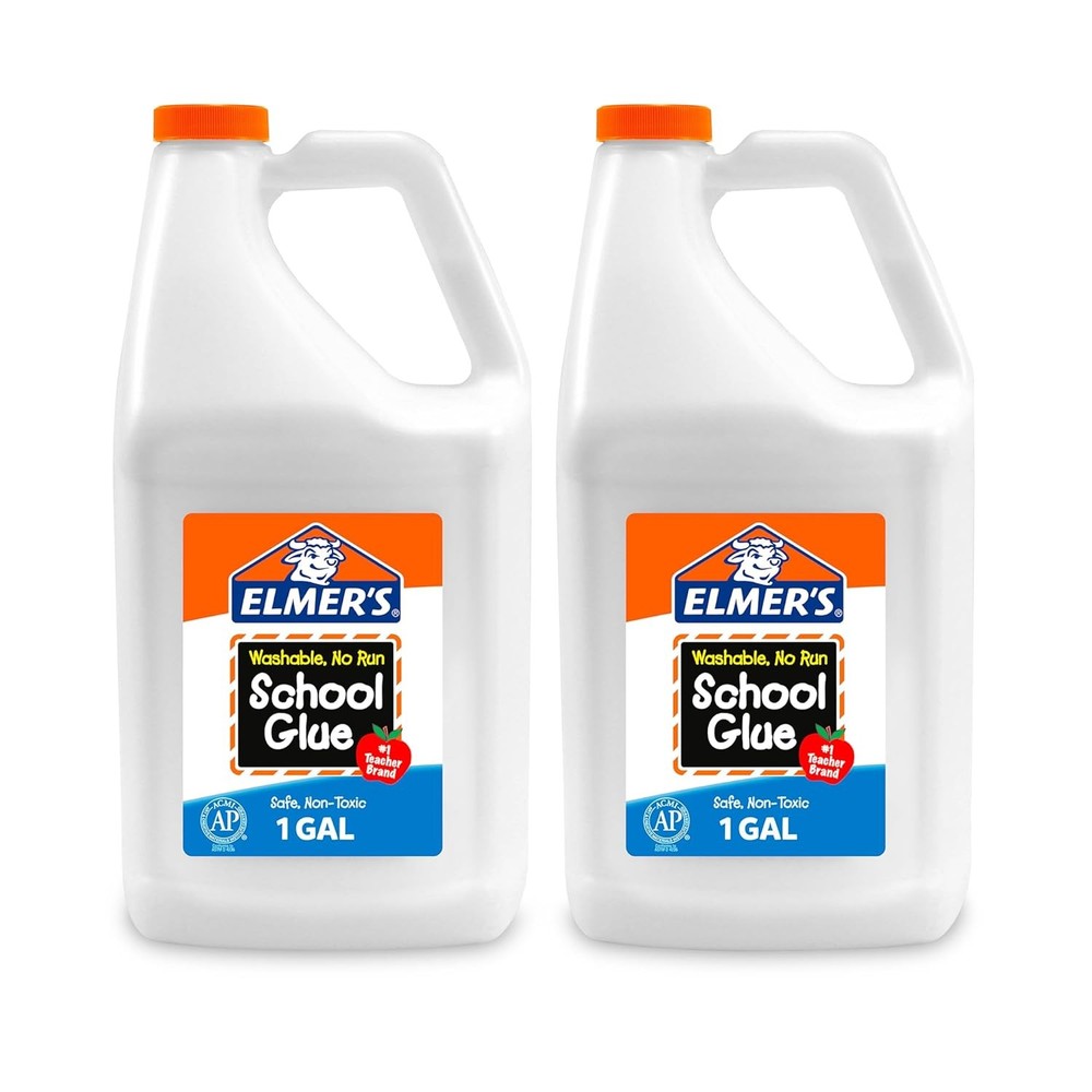 Elmer's Liquid School Glue Washable 1 Gallon 2 1 - 2-count, White