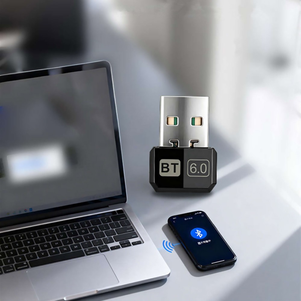 Bluetooth 6.0 USB Adapter Dongle Receiver for PC Wireless Mouse Keyboard Gamepad