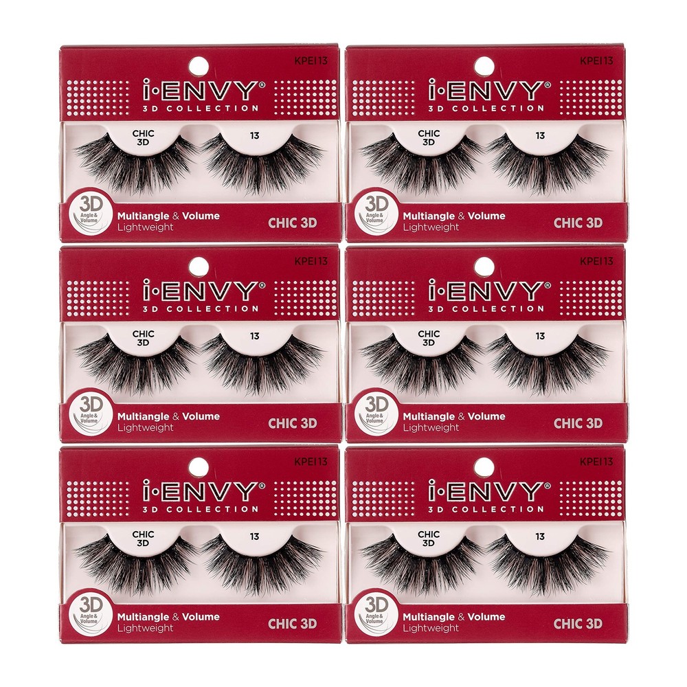 3D Glam Lashes Multi-angle Volume 6 Pack KPEI13 - False Eyelashes for Dramati...