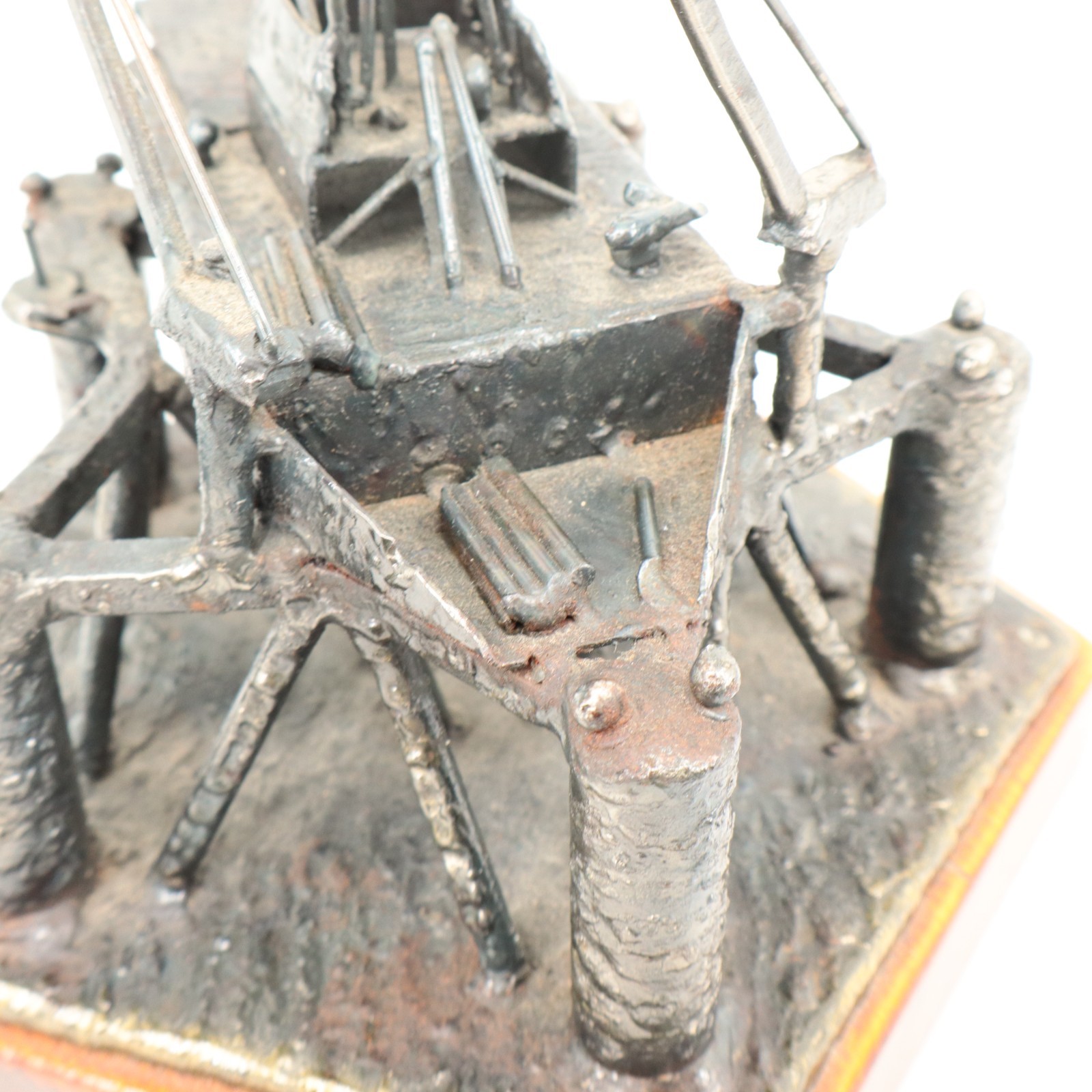 1975 Carl Andersen Deep Sea Saga Oil Rig Model, Norway, Bronze/Wood