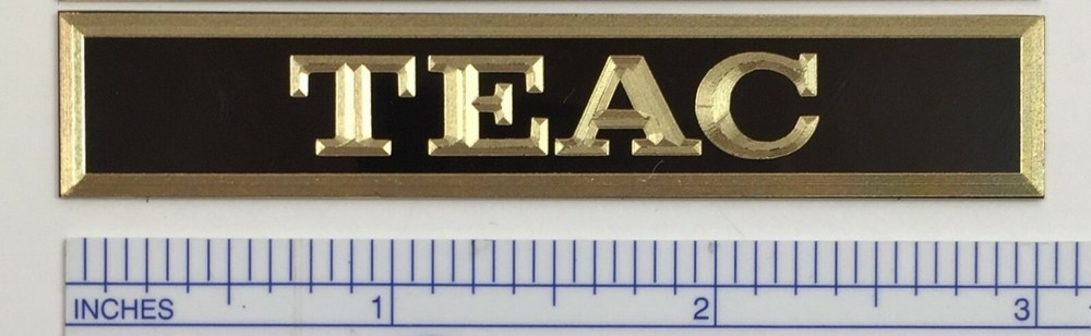 Custom Engraved Solid Brass TEAC Badge