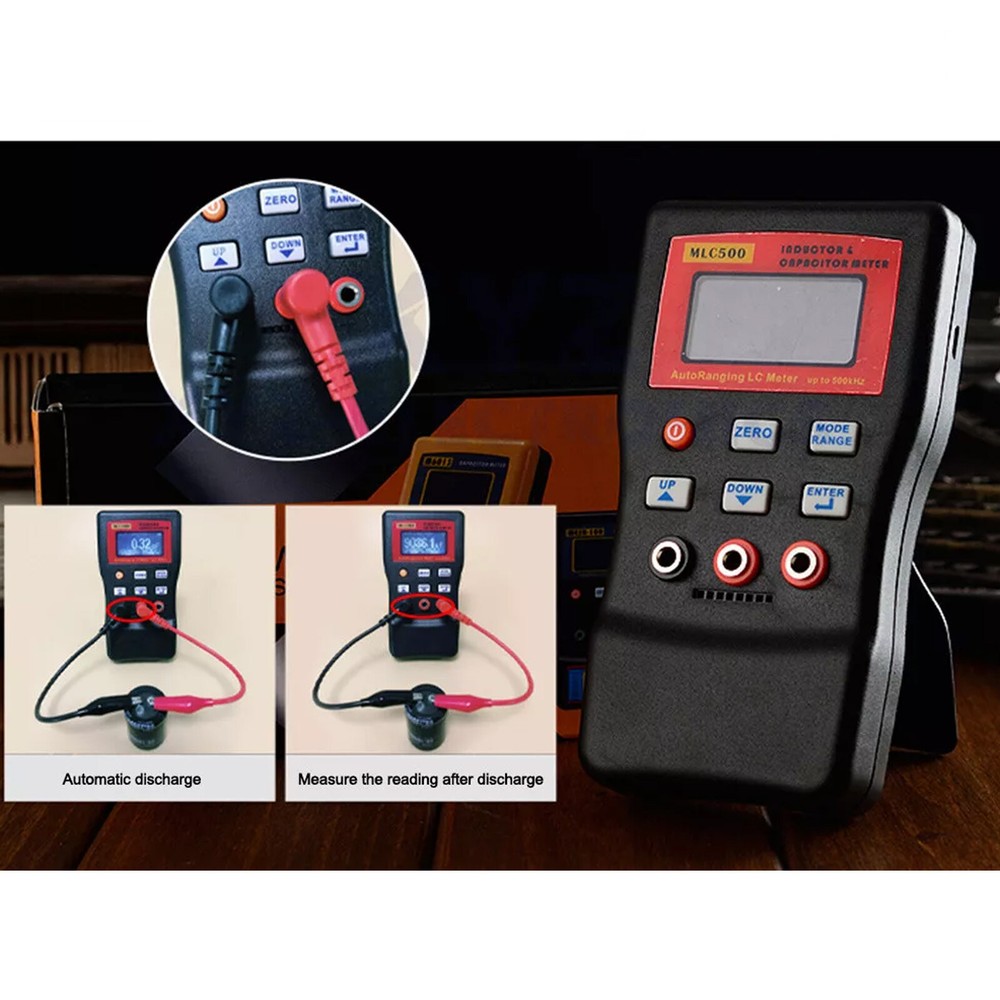 MLC500 Digital LCR Meter Auto-Range Capacitance Inductance Tester Portable Pro