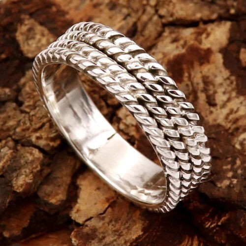 Solid 925 Sterling Silver Band & Statement Ring Handmade Ring All size R-28