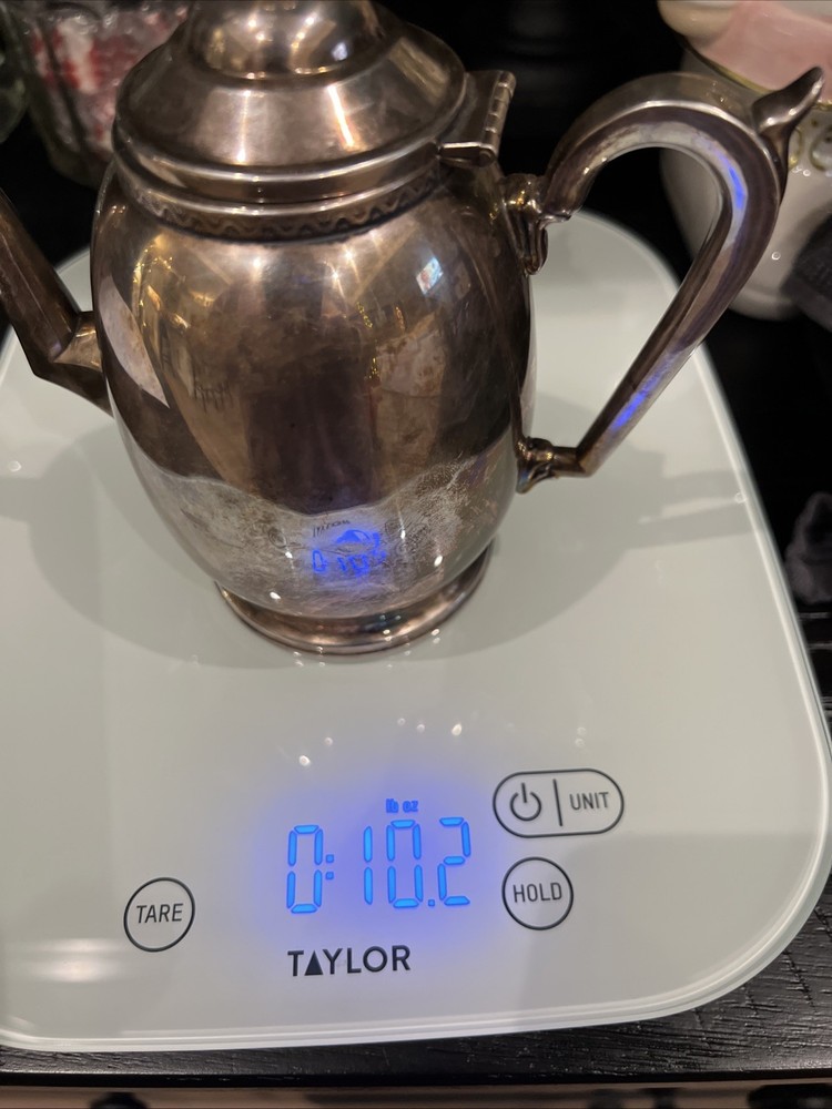 VINTAGE European SILVER-PLATED TEA POT Marked “1900”.