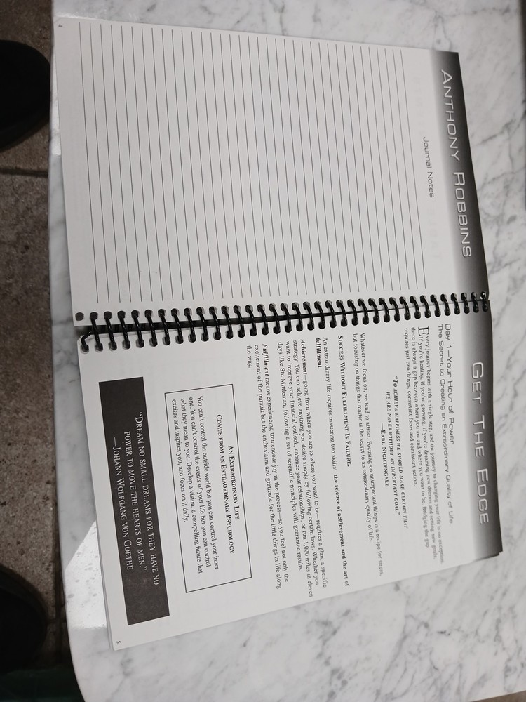 Anthony Robbins "Get The Edge" Personal Journal