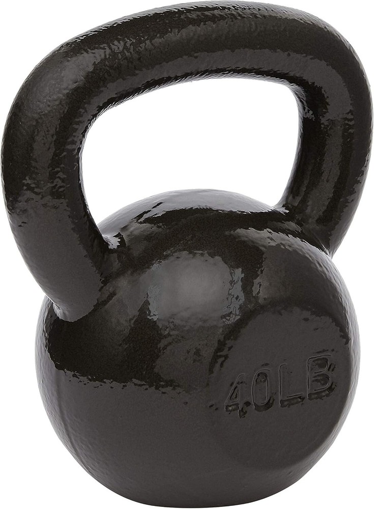 Durable 40-Pound Cast Iron Kettlebell with Textured Grip for Optimal Performance