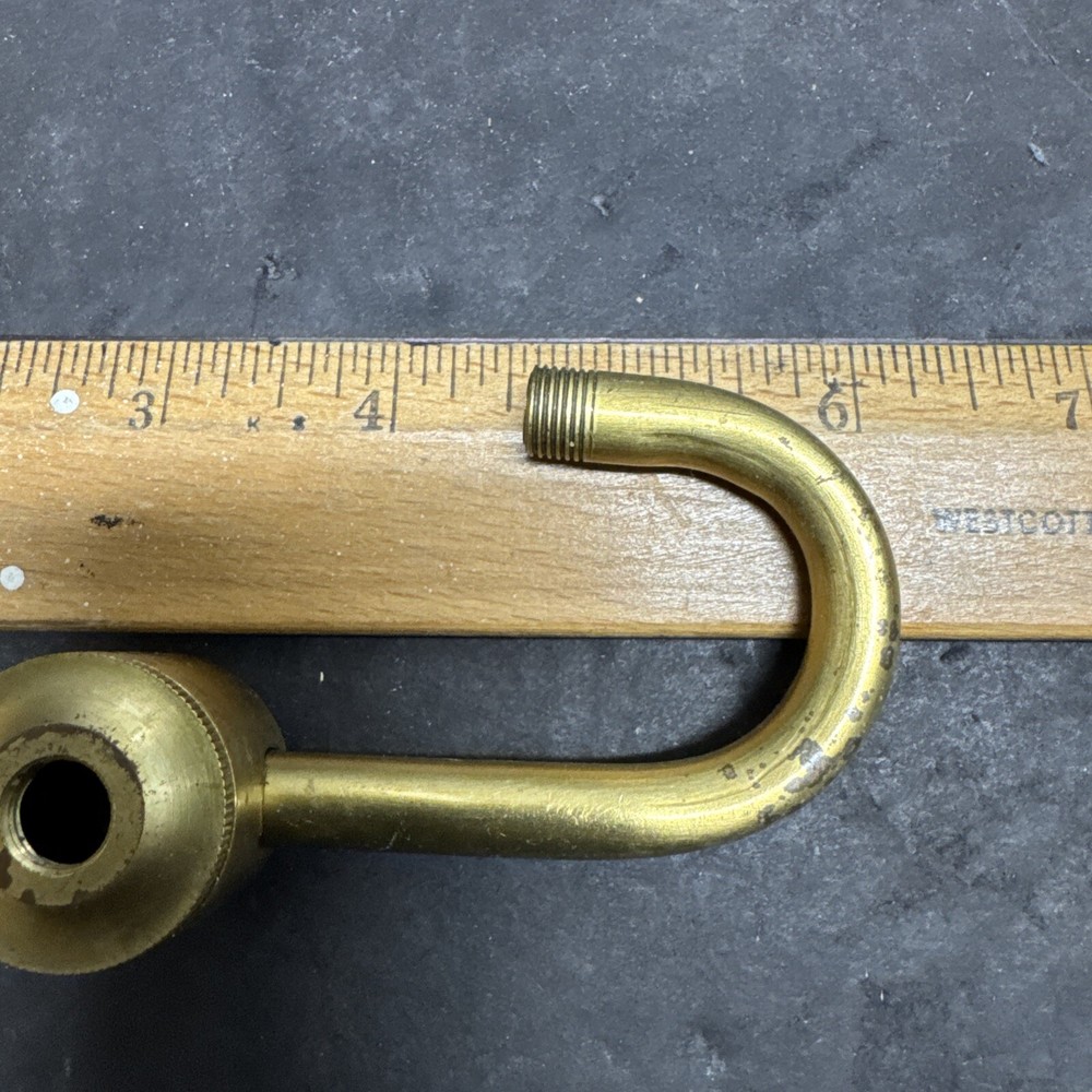SOLID BRASS UNFINISHED TWO LIGHT S SHAPED CLUSTERS WITH 1/8-27 IPS ALL AROUND