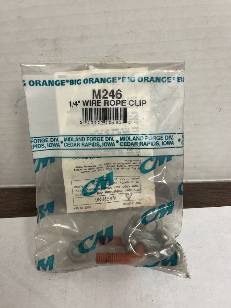 Midland Forge P/N M246.  1/4” Wire Rope Clip