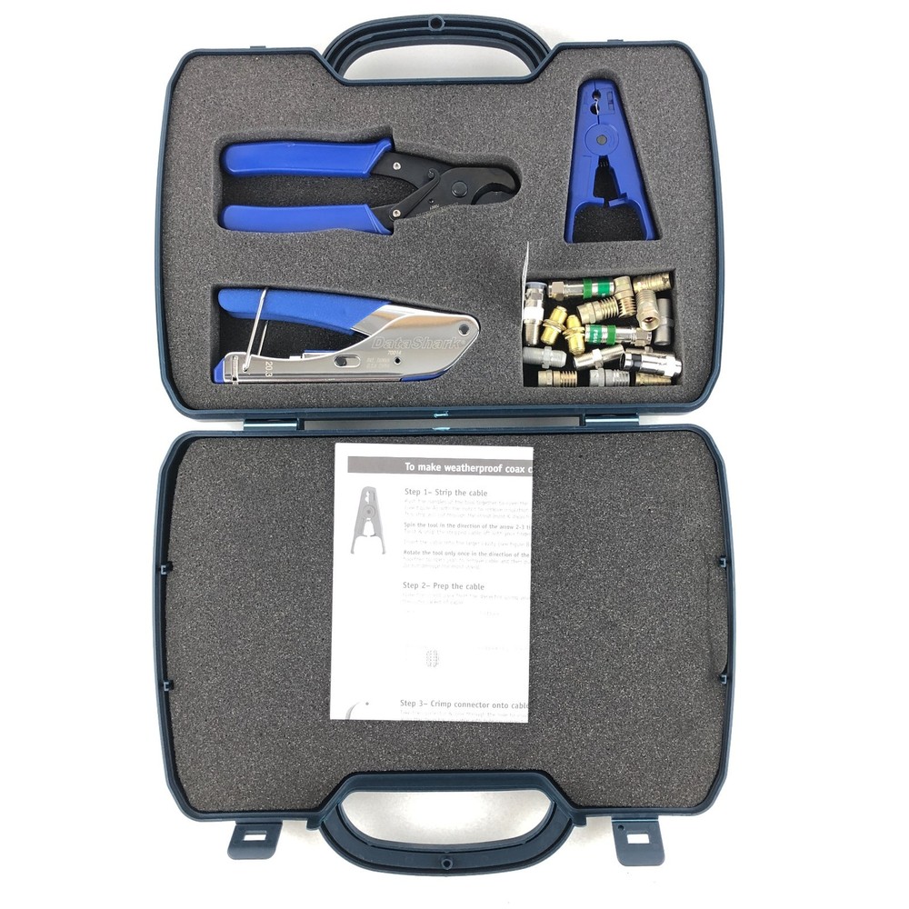 DataShark Satellite & Digital Cable Tool Kit by Paladin Tools Coax RG6 70019PKG