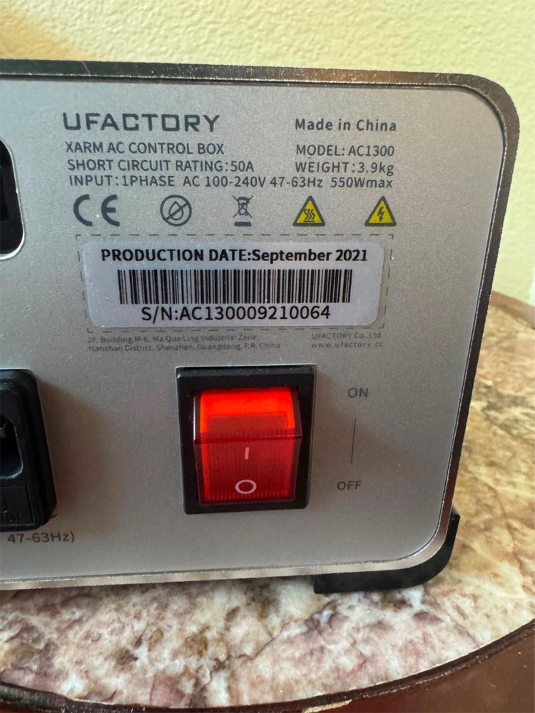 UFACTORY XARM AC Control Box Model: AC1300 With 10' Cables