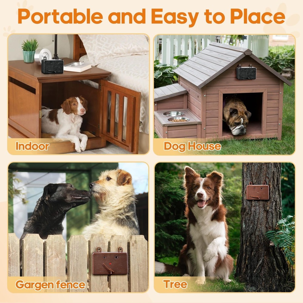 Anti Barking Device, 50FT Dog Barking Control Devices with 3 Adjustable Modes...