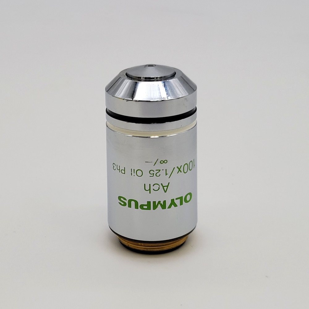Olympus Microscope Objective Ach 100x Oil Ph3 Phase Contrast