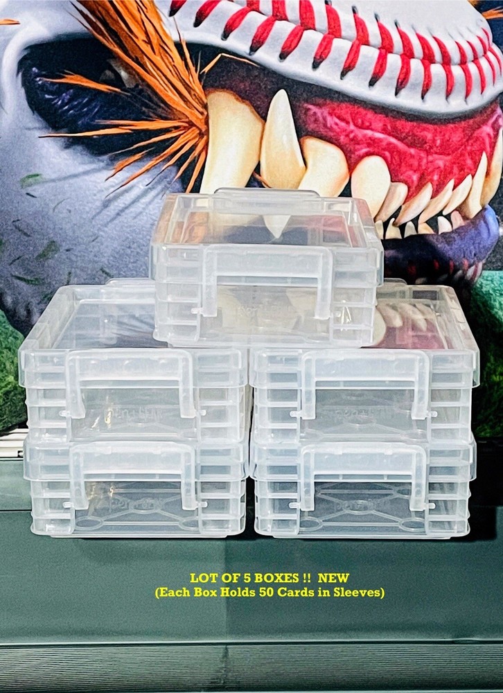 Card Storage Box Vaults (5-Pack Lot) NEW For Sleeved Trading Cards (Stackable)💥