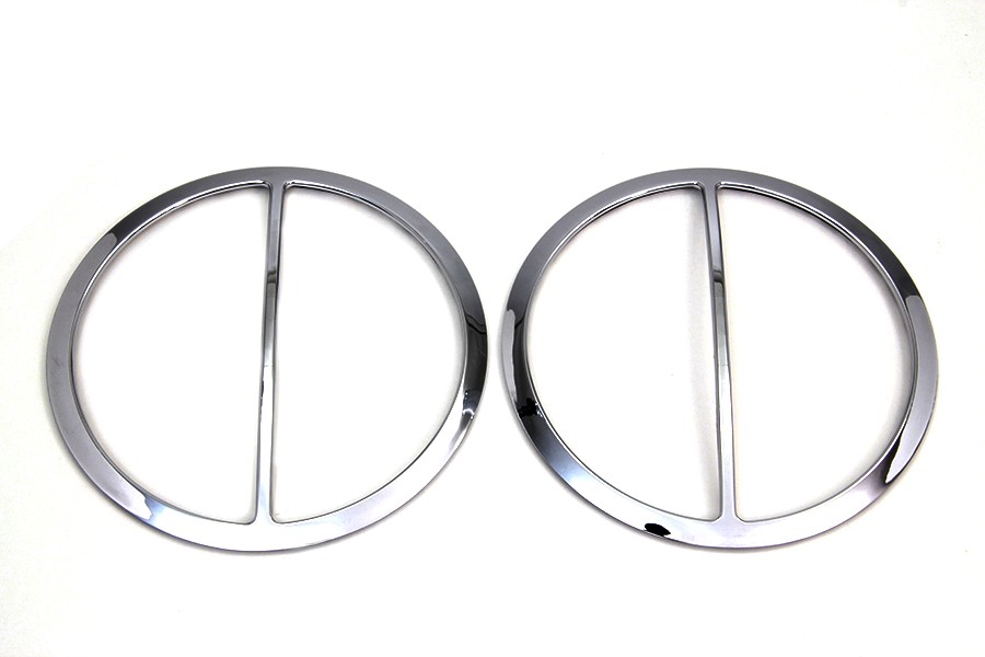 Chrome Cross Bar Front Speaker Grill Set for Harley-Davidson