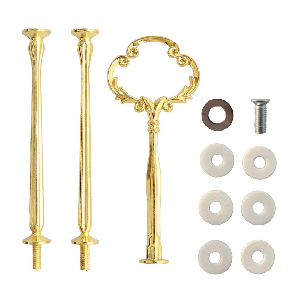 3 Tier 14" Heavy Metal Cake Stand Holder Fruit Plate Stand Fitting Hardware R...