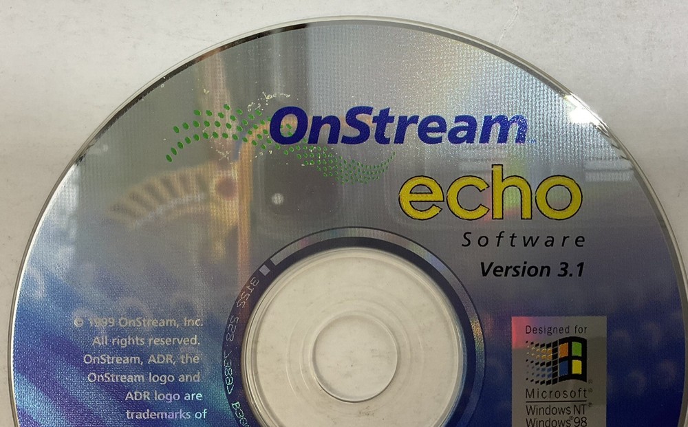 OnStream Echo Software Installation CD Ver 3.1 ElectronicsRecycledCom