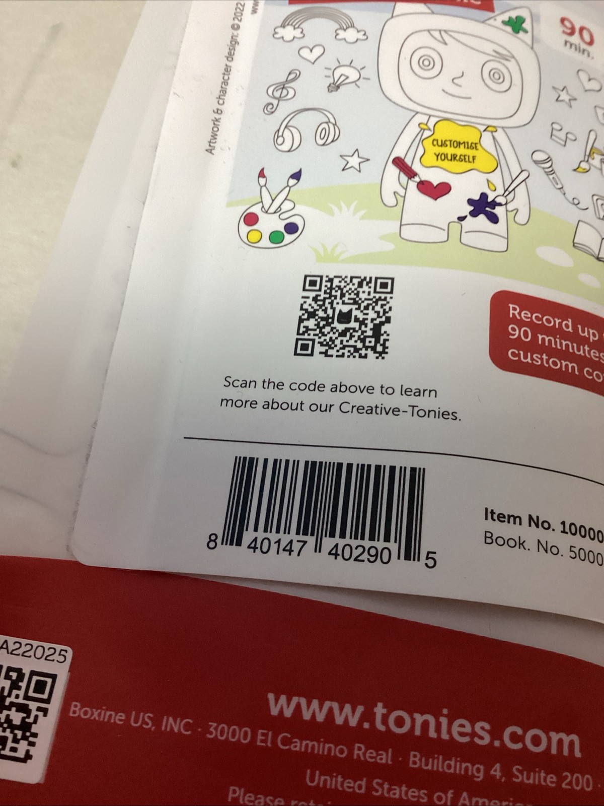 Tonies DIY Creative Toy Figurine; RecordableUpload up to 90 Minutes of Your Own