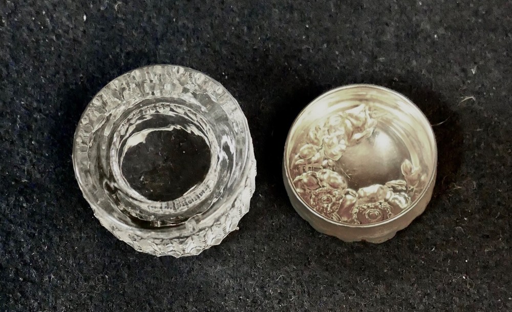 Miniature Sterling & Crystal Vanity Jar