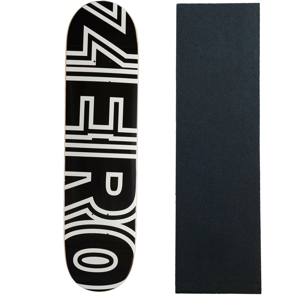 Zero Skateboard Deck Bold Black 8.5" with Grip