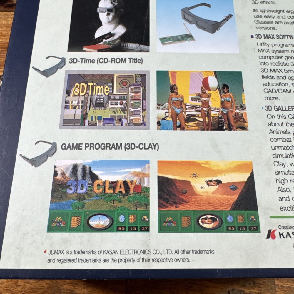 KASAN ELECTRONICS KASAN 3D-MAX Vintage Programming Computing 1995