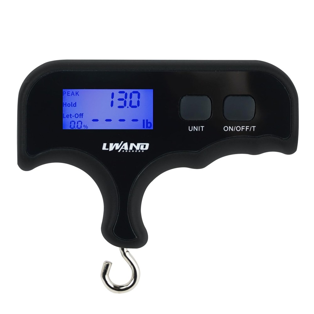 Archery Compound Bow Scale Portable Digital Draw Weight Scale, Small, Black