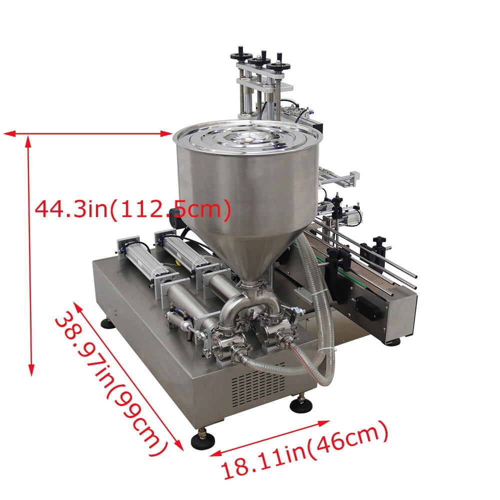 New Double Head 110V Desktop Fully Automatic Paste Filling Machine 100-1000ml