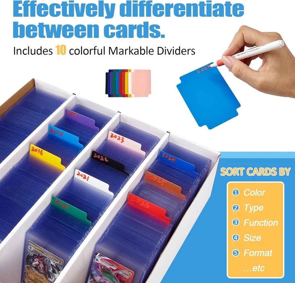 Eco-Friendly 4 Pack Card Storage Boxes – Durable Design, Easy Assembly & Storage