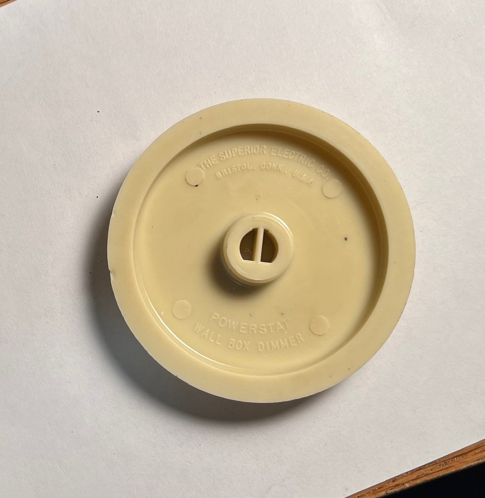 Vintage Superior Electric Large 3 in. Wall Box Dimmer Knobs (4)