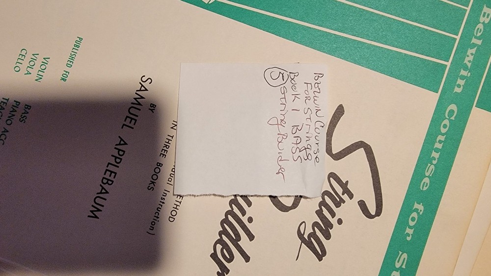 BELWIN COARSE FOR STRINGS STRING BUILDER BOOK 1 BASS Learn Music Techniques