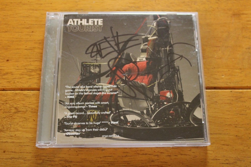 SIGNED Athlete Tourist CD Rock Pop Band Autographed Promo Hype Auto