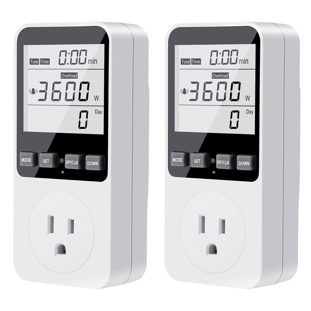 Diymore Watt Meter,Plug-in Socket Power Meter,120V Wide 2PCS Meter
