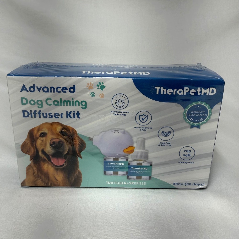 TheraPetMD Advanced Dog Calming Diffuser Kit 1 Diffuser + 2 Refills 30 Day New