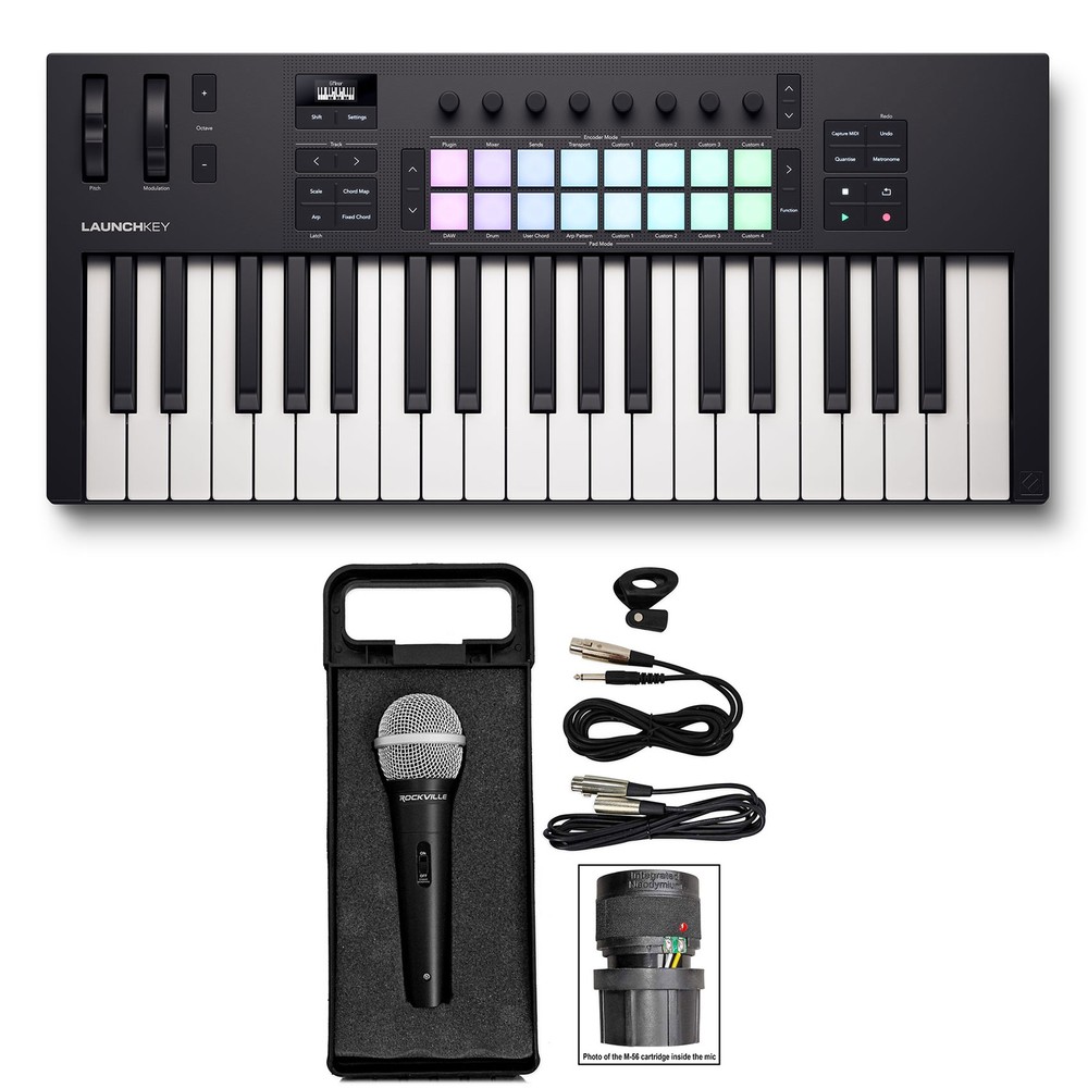 Novation LAUNCHKEY 37 MK4 37-Key USB MIDI Ableton Keyboard Controller+Microphone