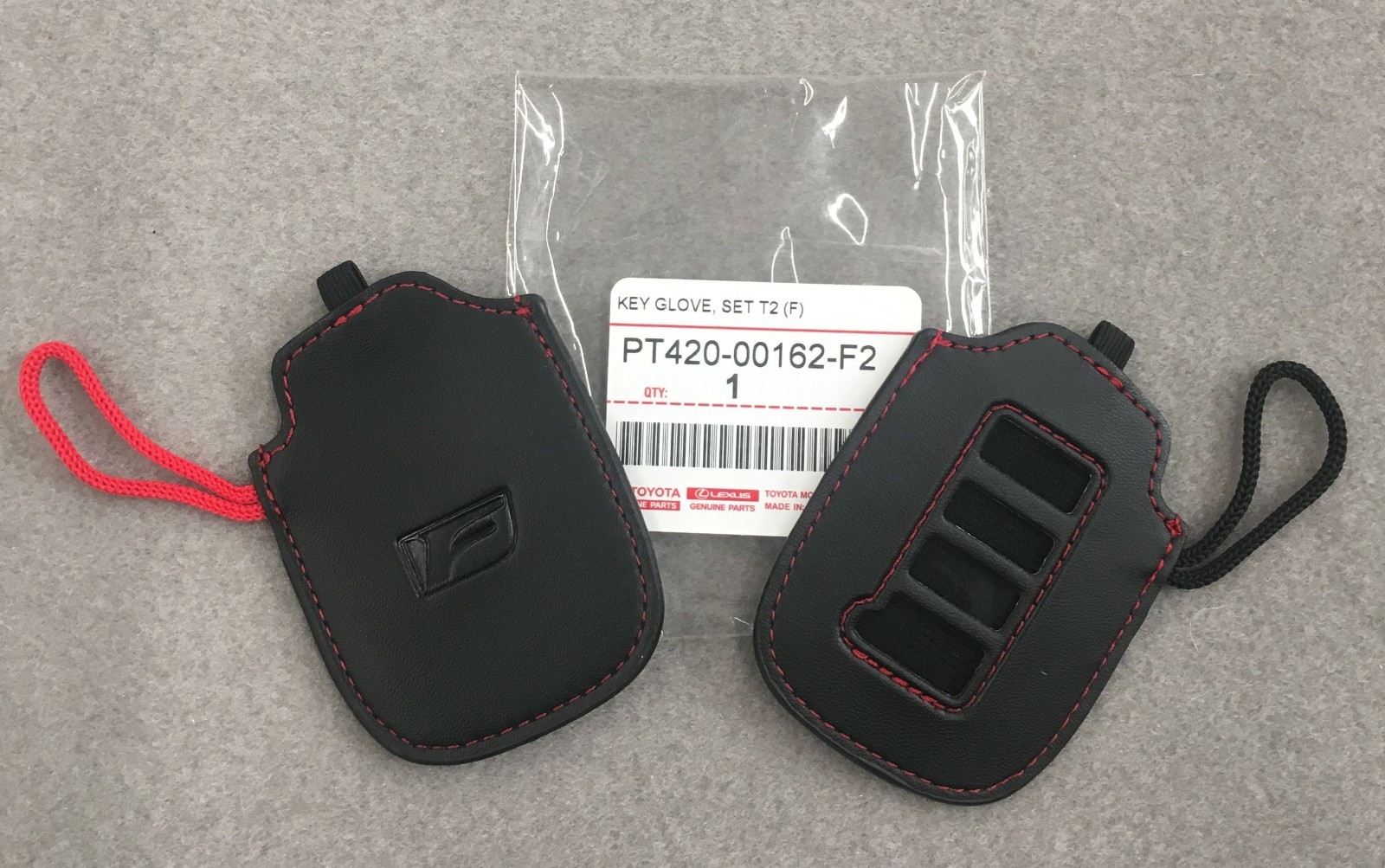 F-sport Genuine 2015-2024 Lexus Key Gloves Black Red Stitching PT420-00162-F2