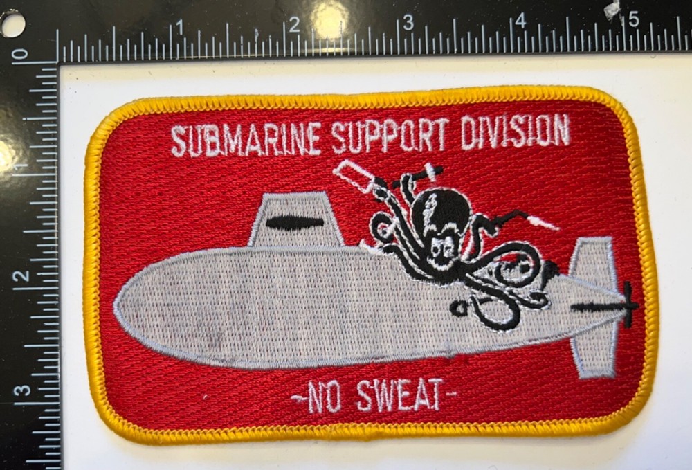 Cold War USN US Navy Sub Submarine Support Division No Sweat Patch