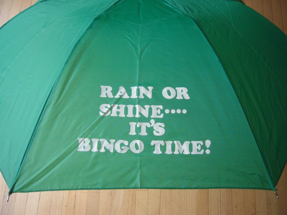 Small 33" di GREEN compact Foldable Automatic BINGO UMBRELLA saint patrick's day