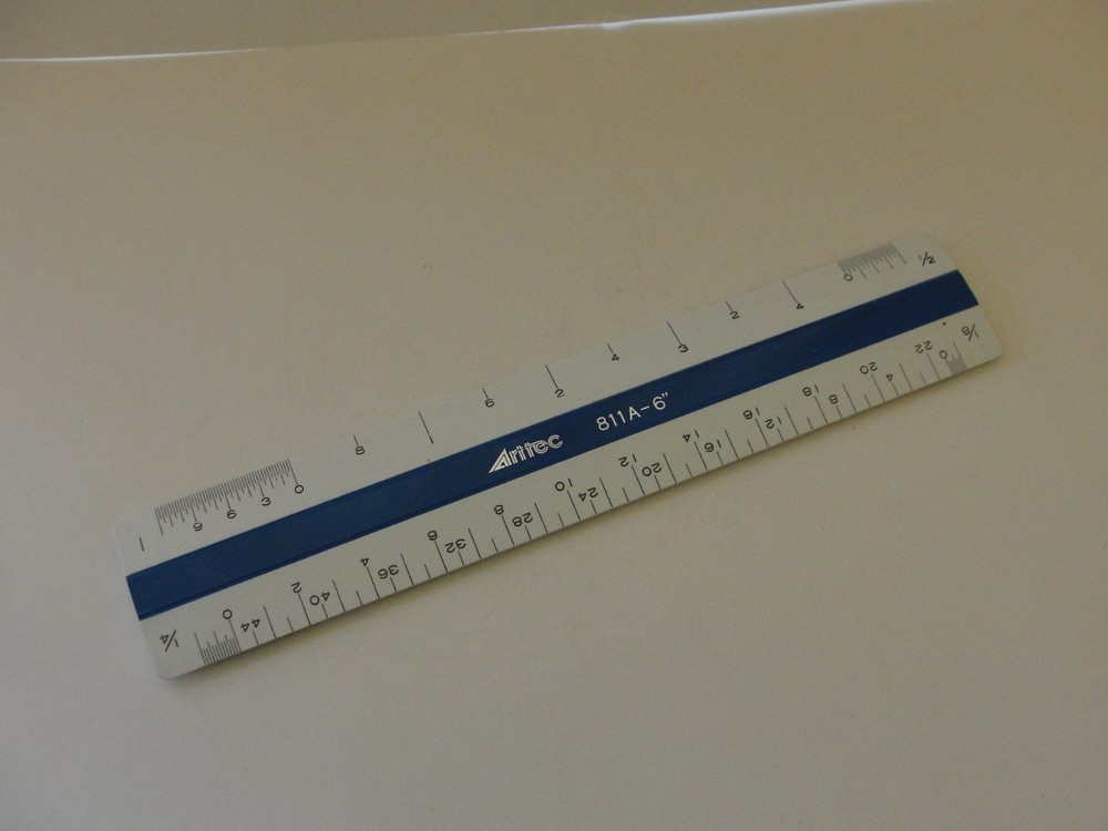 Vintage Arttec No. 811A 6" Plastic Drafting Ruler