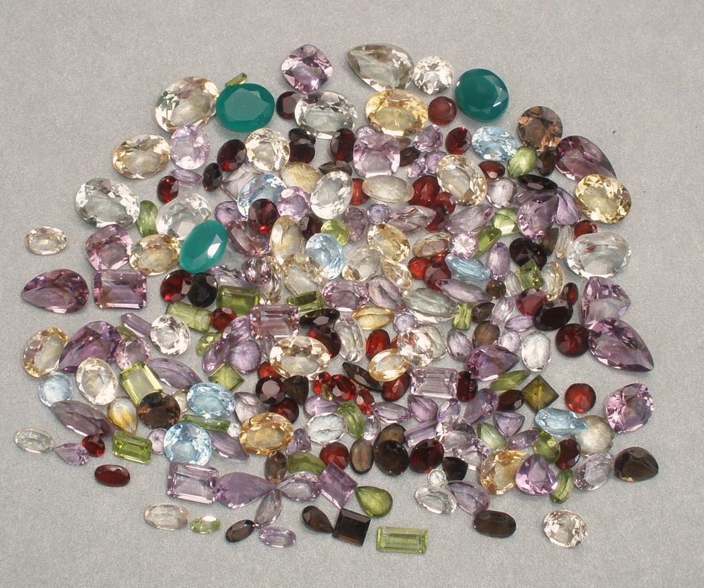 Gem mix semiprecious loose natural gems over 200 carats