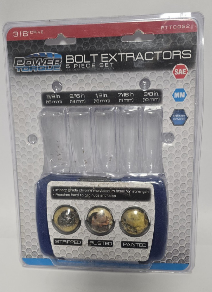 BOLT EXTRACTOR POWER TORQUE/ 5" SET (PTT0022)