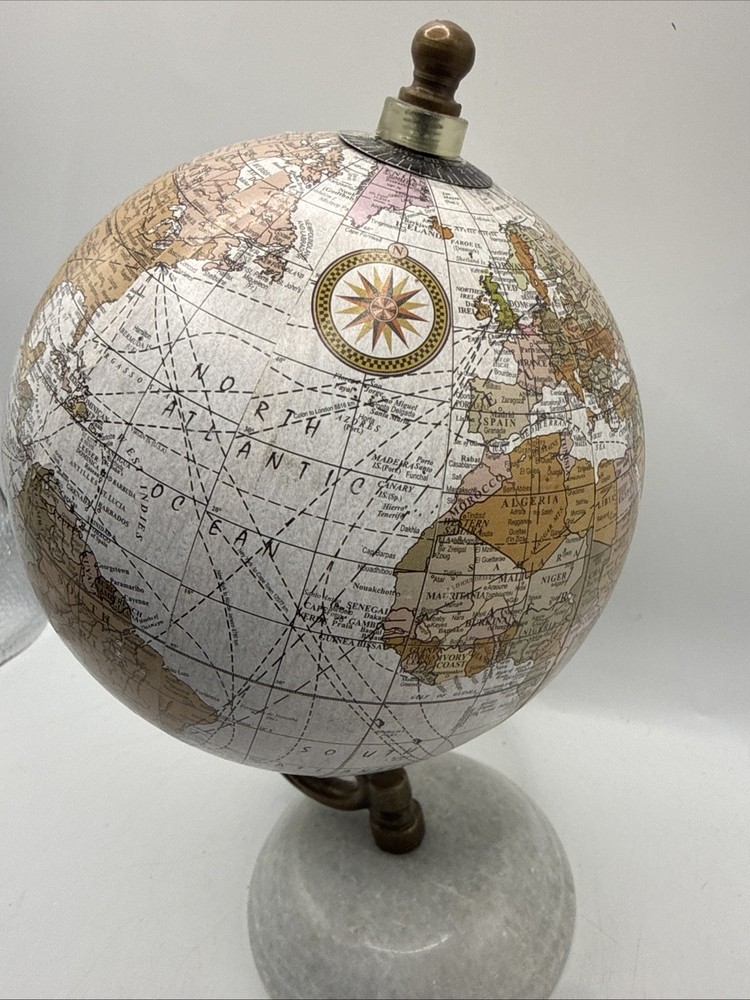 Small Spinning Globe Table Decor Home Decorations Accessory Desk Bookcase