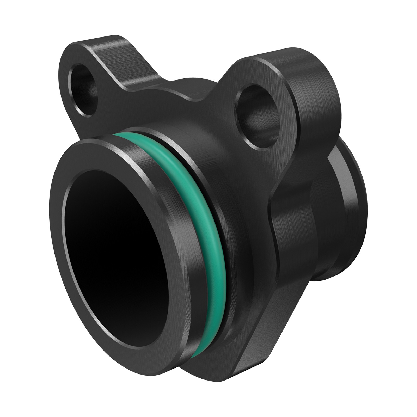 Billet Aluminum Coolant Port Flange Fitting + O-ring Clamp For BMW N54 N52 3.0L