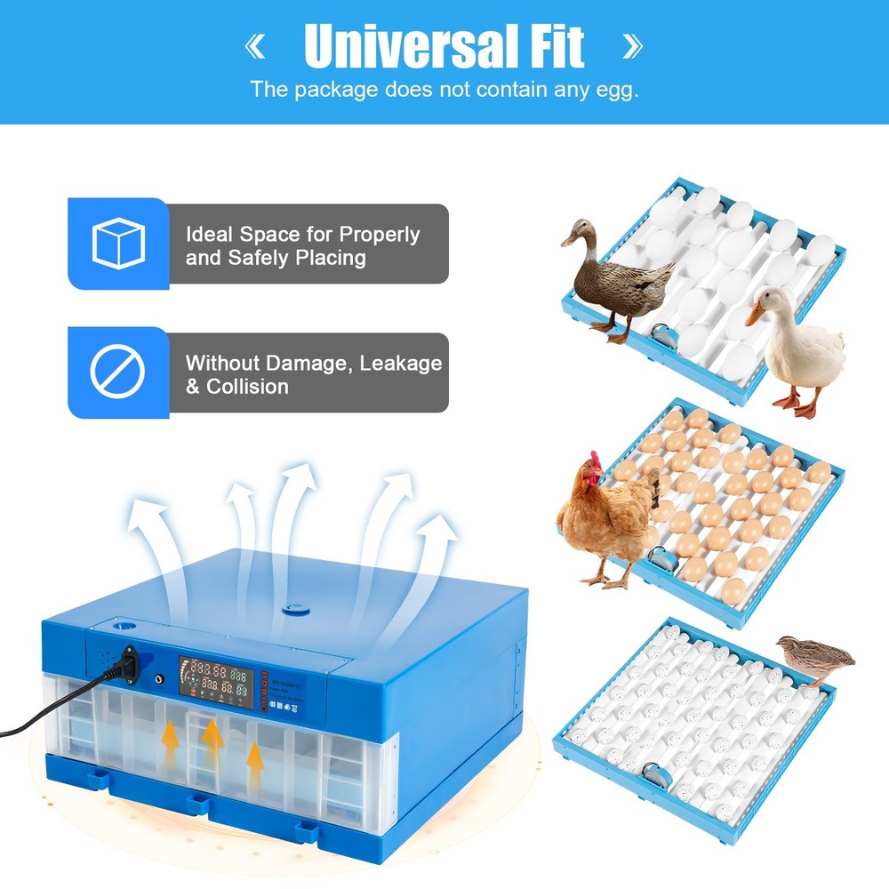 48 Eggs Incubator Automatic Digital Chicken Egg Hatcher Temperature Control