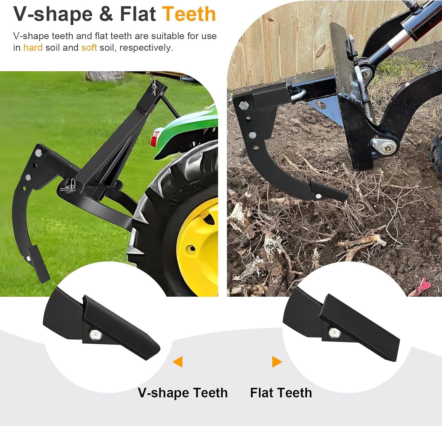 Hitch Mounted Ripper W/ Adjustable Shank Plow for ATV/UTV Tractor W/ 2" Receiver